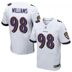 Nike Baltimore Ravens #98 Brandon Williams white Jerseys(Elite)