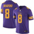 Youth Nike Minnesota Vikings #8 Sam Bradford Limited Purple Rush NFL Jersey