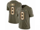 Men Nike Philadelphia Eagles #8 Donnie Jones Limited Olive Gold 2017 Salute to Service NFL Jersey