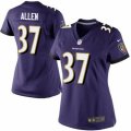 Womens Nike Baltimore Ravens #37 Javorius Allen Limited Purple Team Color NFL Jersey