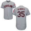 Men's Majestic Cleveland Indians #35 Abraham Almonte Grey Flexbase Authentic Collection MLB Jersey