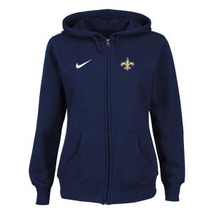 Women NEW New Orleans Saints Ladies Tailgater Full Zip Hoodie blue