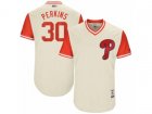 2017 Little League World Series Phillies #30 Cameron Perkins Perkins Tan Jersey