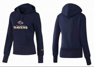 Women Baltimore Ravens Logo Pullover Hoodie-112