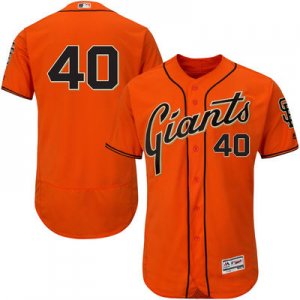 2016 Men San Francisco Giants #40 Madison Bumgarner Majestic Orange Flexbase Authentic Collection Player Jersey