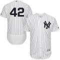 Men's Majestic New York Yankees #42 Mariano Rivera White Navy Flexbase Authentic Collection MLB Jersey