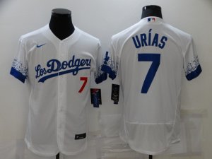 Dodgers #7 Julio Urias White 2021 City Connect Flexbase Jersey