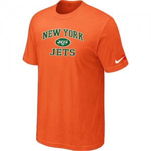 New York Jets Heart & Soul Orange T-Shirt