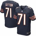 Mens Nike Chicago Bears #71 Josh Sitton Elite Navy Blue Team Color NFL Jersey