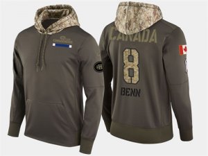 Nike Canadiens 8 Jordie Benn Olive Salute To Service Pullover Hoodie