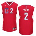 Mens Adidas Los Angeles Clippers #2 Raymond Felton Authentic Red Road NBA Jersey