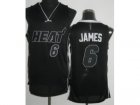 nba Miami Heat #6 LeBron James Black Jerseys[Revolution 30]Black Number