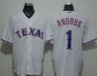 Texas Rangers #1 Elvis Andrus White New Cool Base Stitched Baseball Jersey