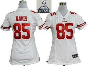 2013 Super Bowl XLVII Women NEW San Francisco 49ers 85 Vernon Davis White[Women NEW]