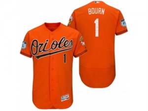 Mens Baltimore Orioles #1 Michael Bourn 2017 Spring Training Flex Base Authentic Collection Stitched Baseball Jersey