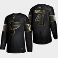 Blues #41 Robert Bortuzzo Black Gold Adidas Jersey