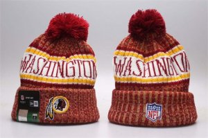 Redskins Fresh Logo Red Pom Knit Hat YP