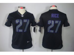 Nike Women Baltimore Ravens #27 ray rice black jerseys[Impact Limited]