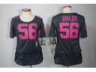 Nike Womens New York Giants #56 Lawrence Taylor Dark Grey Jerseys[breast Cancer Awareness]