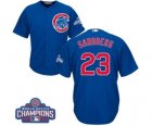 Youth Majestic Chicago Cubs #23 Ryne Sandberg Authentic Royal Blue Alternate 2016 World Series Champions Cool Base MLB Jersey