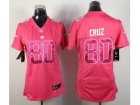 Nike Women New York Giants #80 Victor Cruz Pink Jerseys