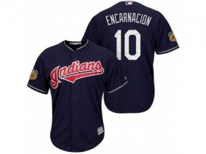 Mens Cleveland Indians #10 Edwin Encarnacion 2017 Spring Training Cool Base Stitched MLB Jersey