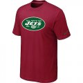 New York Jets Sideline Legend Authentic Logo T-Shirt Red