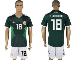 Mexico 18 A. GUARDRDO Home 2018 FIFA World Cup Soccer Jersey