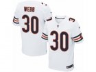 Mens Nike Chicago Bears #30 B.W. Webb Elite White NFL Jersey