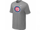 Chicago Cubs Nike Heathered L.Grey Club Logo T-Shirt