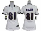 Nike women nfl baltimore ravens #81 boldin white jerseys