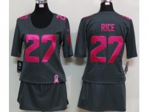 Nike women baltimore ravens #27 ray rice dk.grey jerseys[breast cancer awareness]