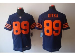 Nike NFL Chicago Bears #89 mike ditka Blue Orange number Jerseys(Elite)