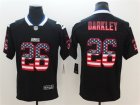 Nike Giants #26 Saquon Barkley Black USA Flag Fashion Color Rush Limited Jersey