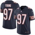 Mens Nike Chicago Bears #97 Willie Young Limited Navy Blue Rush NFL Jersey