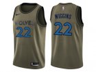 Men Nike Minnesota Timberwolves #22 Andrew Wiggins Green Salute to Service NBA Swingman Jersey