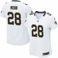 Womens Nike New Orleans Saints #28 B.W. Webb Limited White NFL Jersey