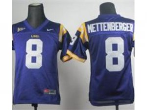 Ncaa Youth LSU Tigers Zach Mettenberger #8 Purple College Football Jerseys