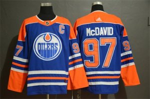 Oilers #97 Connor McDavid Royal Adidas Jersey