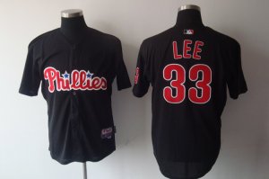 mlb philadelphia phillies #33 cliff lee black