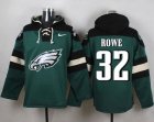 Nike Philadelphia Eagles #32 Eric Rowe Green Player Pullover Hoodie