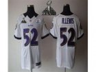 2013 Nike Super Bowl XLVII Baltimore Ravens #52 Ray Lewis white[With Hall of Fame 50th Patch Elite]