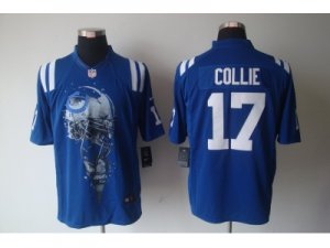 Nike NFL Indianapolis Colts #17 Austin Collie Blue Jerseys(Helmet Tri-Blend Limited)