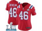 Women Nike New England Patriots #46 James Develin Red Alternate Vapor Untouchable Limited Player Super Bowl LII NFL Jersey