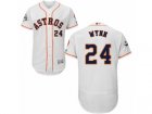Houston Astros #24 Jimmy Wynn Authentic White Home 2017 World Series Bound Flex Base MLB Jersey