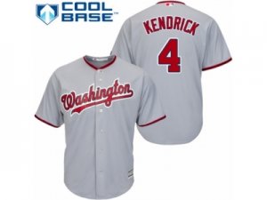 Youth Majestic Washington Nationals #4 Howie Kendrick Replica Grey Road Cool Base MLB Jersey