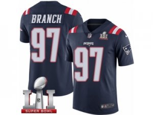 Youth Nike New England Patriots #97 Alan Branch Limited Navy Blue Rush Super Bowl LI 51 NFL Jersey