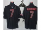 2013 Nike Super Bowl XLVII NFL San Francisco 49ers #7 Colin Kaepernick Black Jerseys(Impact Limited)