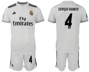 2018-19 Real Madrid 4 SERGIO RAMOS Home Soccer Jer