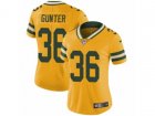 Women Nike Green Bay Packers #36 LaDarius Gunter Limited Gold Rush NFL Jersey